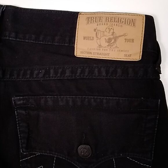 VTG, TRUE RELIGION BRAND JEANS MEN SHOES SIZE 36 100% COTTON - Picture 3 of 13
